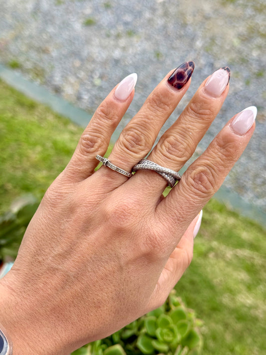 Anillo Pandora original circonio doble